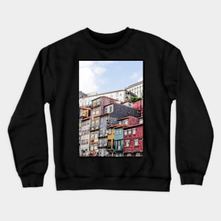 Colored Houses in Porto, Portugal Crewneck Sweatshirt